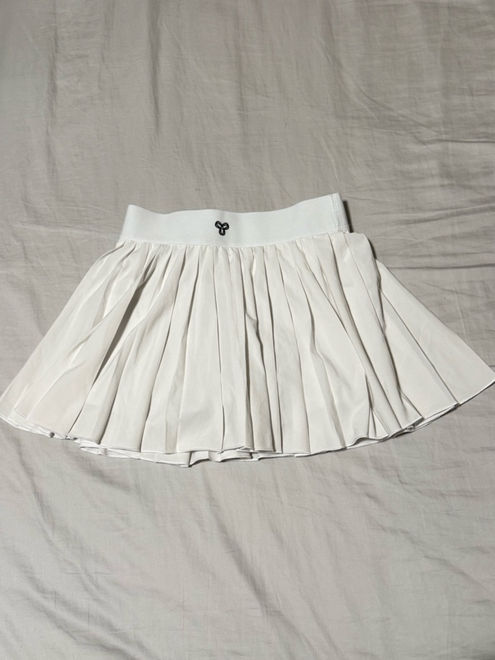 Aritzia White Pleated Circle Skirt